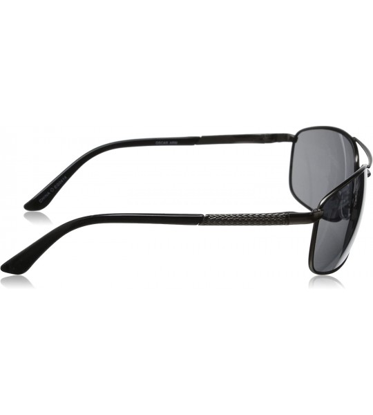 Wrap Mens Oscar Wrap Sunglasses-Gunmetal-64 mm - C511N481FSX $36.27