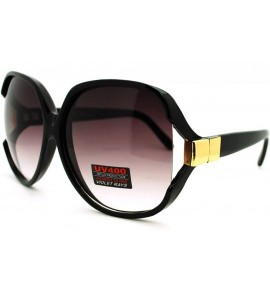 Round Super Oversized Sunglasses Womens Classic Round Celebrity Privacy Shades UV 400 - Black - C61888306SO $19.02