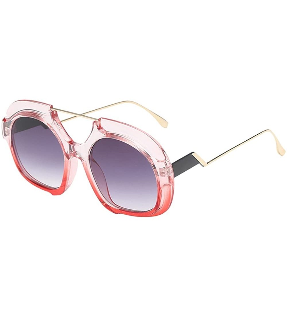 Rimless Sunglasses for Women Chic Sunglasses Vintage Sunglasses Oversized Glasses Eyewear Sunglasses for Holiday - C - CS18QO...