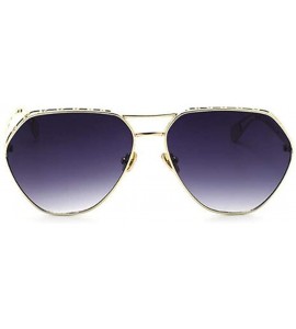 Aviator 2019 new sunglasses - ladies color film metal sunglasses hollow sunglasses women - B - CJ18SKNIYEK $73.51