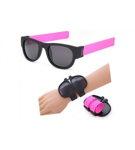 Sport Foldable Sunglasses Polarized-Shade Glasses Slap Bracelet Unisex Goggle - F - CE190EECRSN $57.43