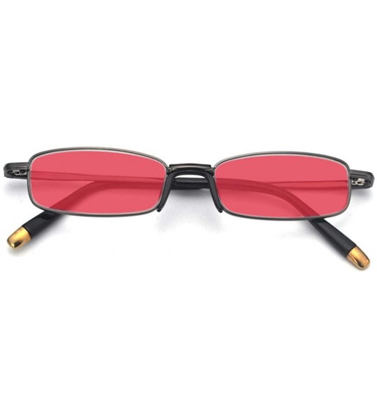 Square NEW Vintage High Qulity Small Sunglasses unisex Fashion Classic UV400 Designer Eyewear - Red - C6188TWSC4I $27.31