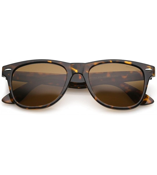 Wayfarer Medium Polarized Lens Classic Original Horn Rimmed Sunglasses (Light Tortoise) - CK182IH7D3Q $26.14