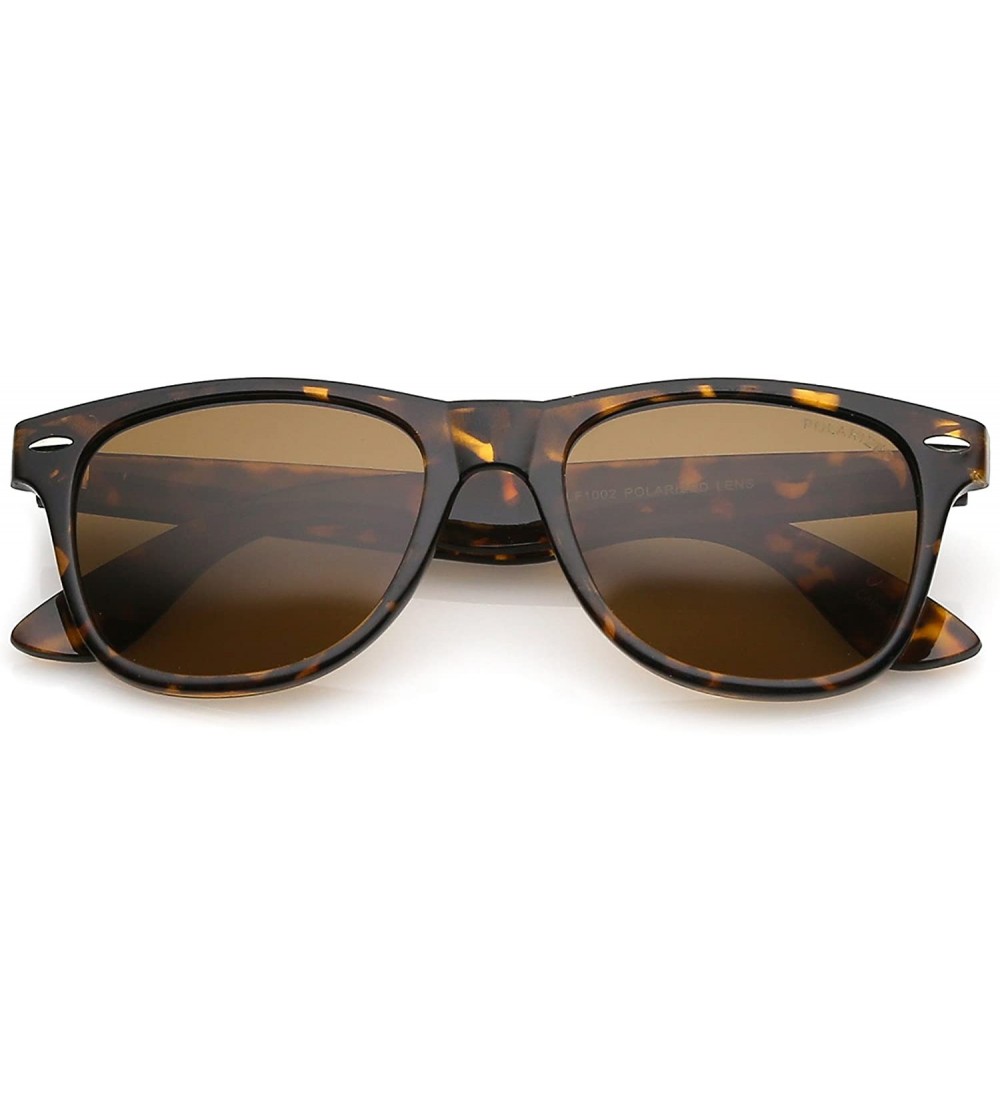 Wayfarer Medium Polarized Lens Classic Original Horn Rimmed Sunglasses (Light Tortoise) - CK182IH7D3Q $26.14