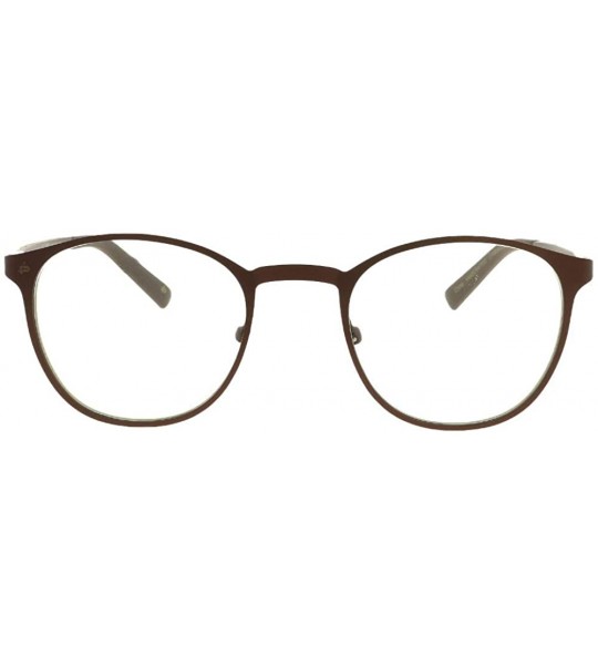 Round "The Buber" Blue Light Blocker Readers - Chocolate Brown - CZ18S9SNRH2 $49.71