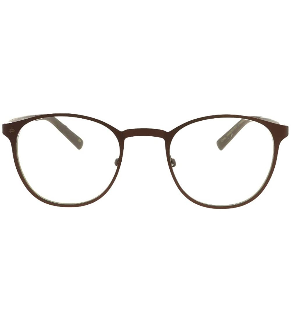 Round "The Buber" Blue Light Blocker Readers - Chocolate Brown - CZ18S9SNRH2 $49.71