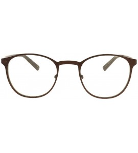 Round "The Buber" Blue Light Blocker Readers - Chocolate Brown - CZ18S9SNRH2 $49.71