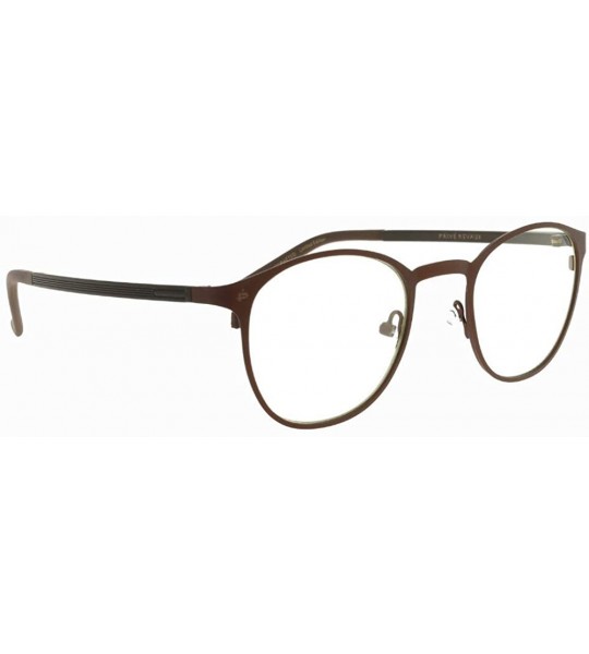 Round "The Buber" Blue Light Blocker Readers - Chocolate Brown - CZ18S9SNRH2 $49.71