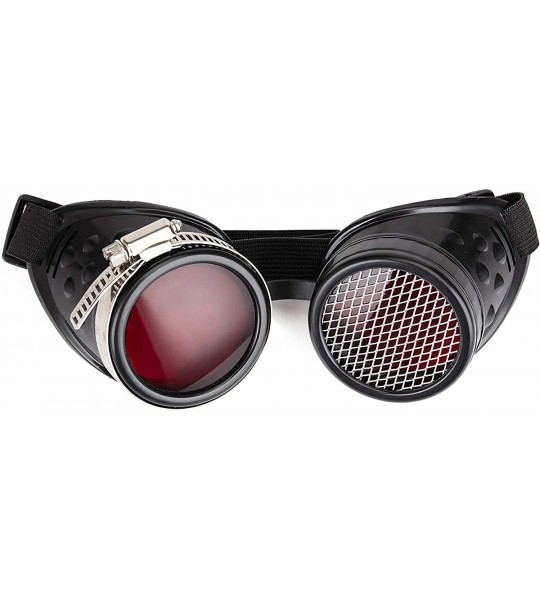 Round Vintage Steampunk Goggles Victorian Style Goggles Kaleidoscope Glasses - Black - CJ18U26A0G8 $25.76