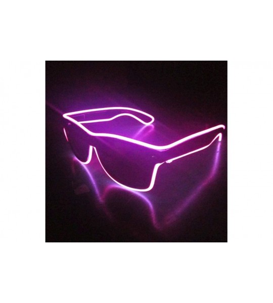 Aviator LED Sunglasses- El LED Club Party Light Up Glasses Eyeglasses Bright Flashing Costumes For Party Halloween - Pink - C...