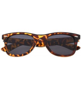 Rectangular Classic 80's Vintage Polarized Sunglasses - Tortoise-grey Lens - CJ18GL90AXL $28.13