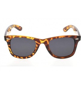 Rectangular Classic 80's Vintage Polarized Sunglasses - Tortoise-grey Lens - CJ18GL90AXL $28.13