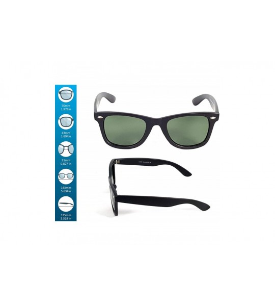 Round Stylish 80th Retro Unisex Polarized Sunglasses UV400 Classic Vintage Chic - Black -Green - C418DUWWKLG $18.49