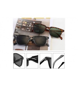 Square Iron Man Tony Stark Sunglasses Square For Men Leopard Sunglass Women Classic Downey sunglasses - 6 - CW18ZE8H40N $22.10