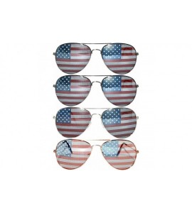 Rectangular American Flag USA Classic Metal Frame UV Protection OWL. - 4-p-sil-gld-gun - CT184T0AZ7W $22.64