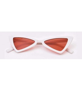 Cat Eye Fashion Cat Eye/Triangle Sunglasses - 80s Style - White Frame Red - CK18XEMHAG8 $19.68