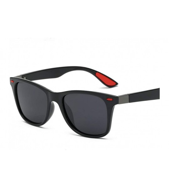 Oversized 2019 Polarized Sunglasses Men Square frame Classic Nail decoration - Black Black - CZ18UHHR2A5 $19.67