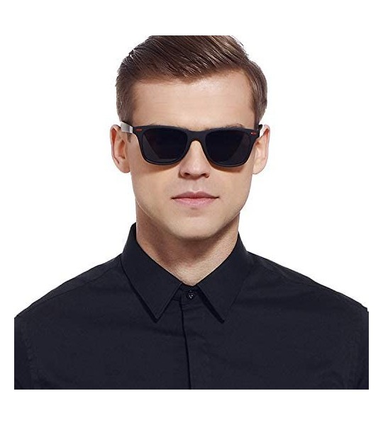 Oversized 2019 Polarized Sunglasses Men Square frame Classic Nail decoration - Black Black - CZ18UHHR2A5 $19.67