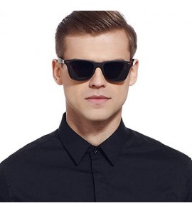 Oversized 2019 Polarized Sunglasses Men Square frame Classic Nail decoration - Black Black - CZ18UHHR2A5 $19.67