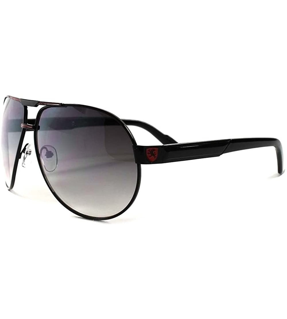 Oversized Air Force Style Designer Fashion Oversized Mens Womens Black & Red Sunglasses - CU1802NTKMW $23.69