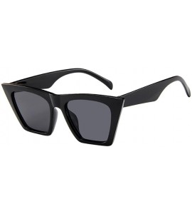 Oversized Unisex Vintage Retro Glasses Unisex Fashion Sunglasses Oversized Cat Eye Eyewear Glasses - Black - C41905LGL77 $18.54