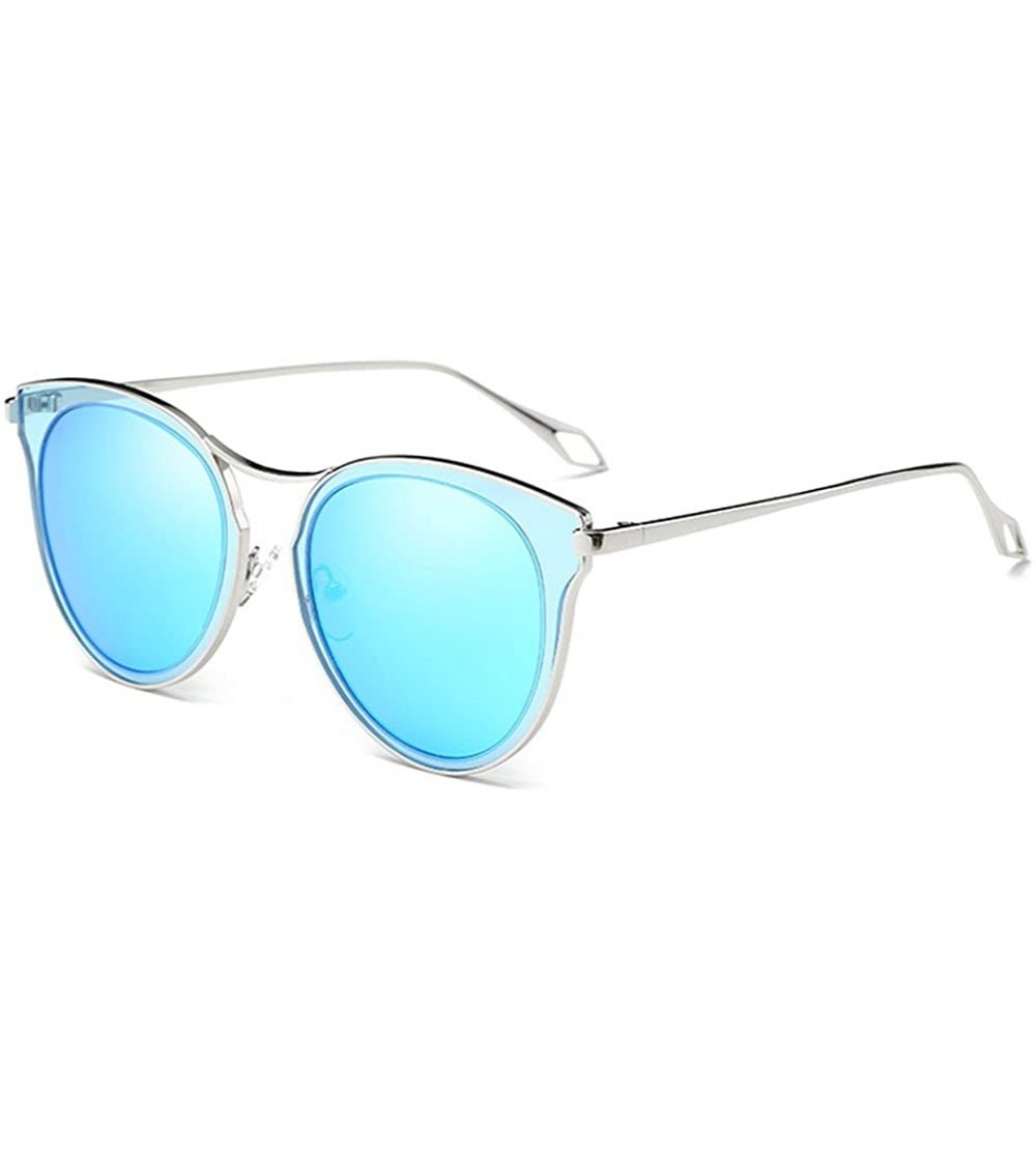 Oversized Fashion Polarized Sunglasses UV Mirrored Lens Oversize Metal Frame - C3 - CR18DK32TQG $22.45