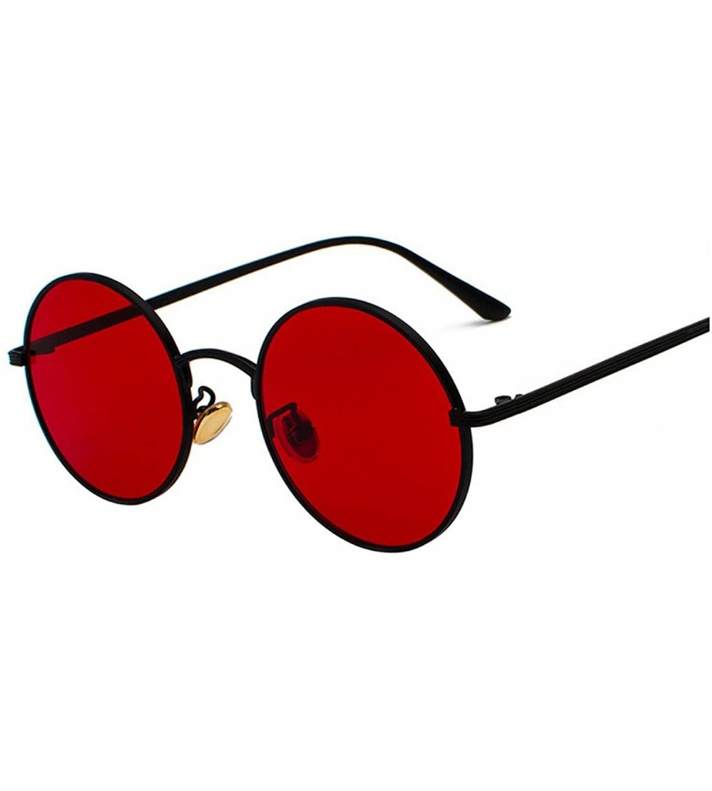 Aviator Women Retro Classic Punk Sunglasses Fashion Personality Men Vintage Metal Frame Mirrors Round Sun Glasses - 13 - C819...