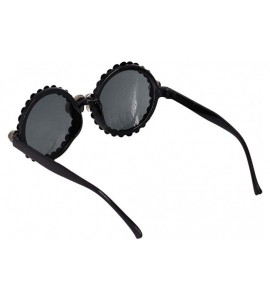 Sport Skull Punk Rhinestone Sunglasses UV Protection Hip Hop Glasses - Round Frame Small Skull - CE18XCY4DE7 $20.53