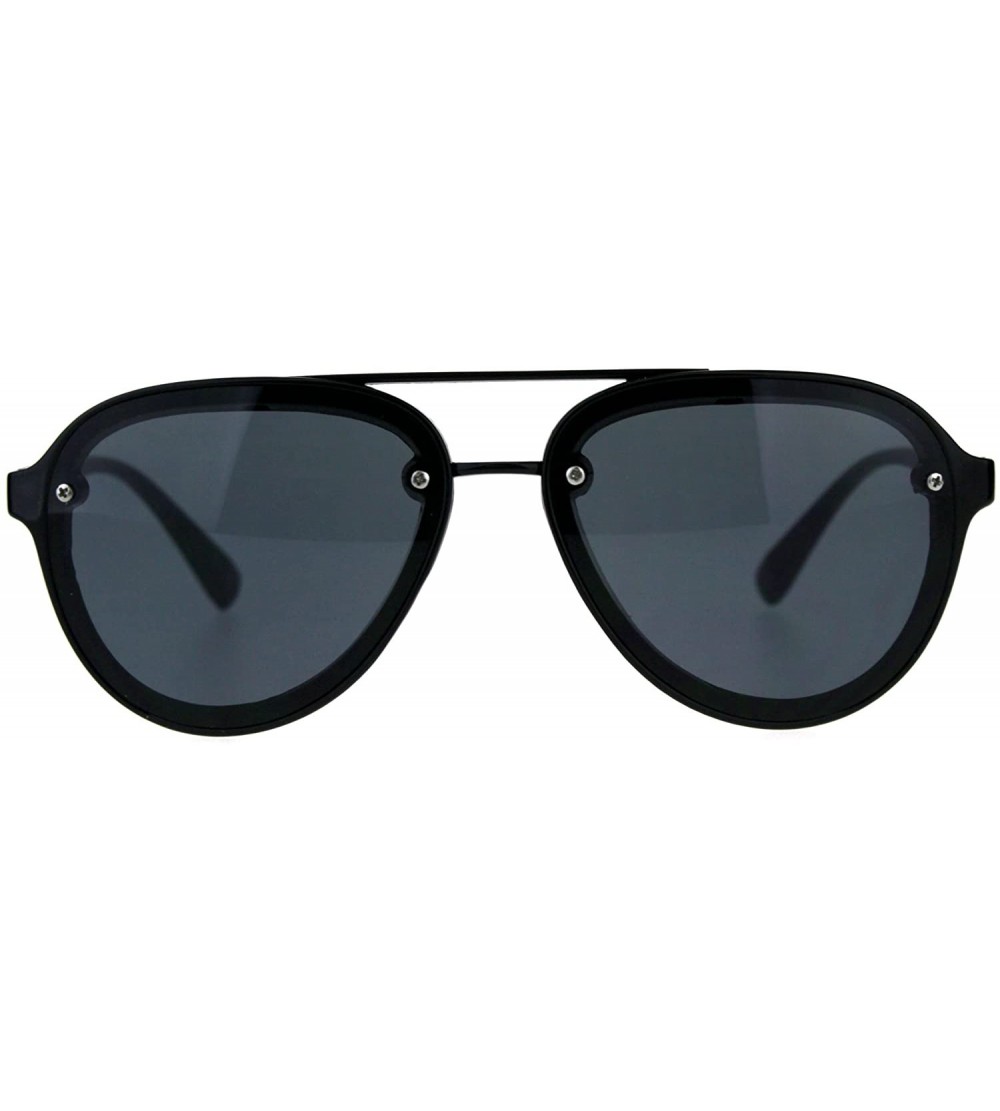 Sport Exposed Edge Plastic Racer Mens Luxury Sunglasses - Shiny Black - CT18CXC3ZUI $18.78