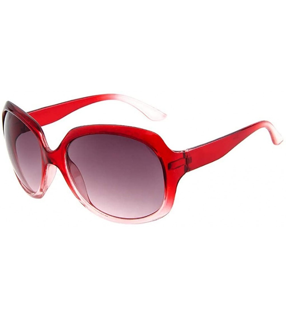 Goggle Women Vintage Sunglasses Retro Eyewear Fashion Ladies Sunglasses Lightweight Oversized Aviator sunglasses - F - C518OU...