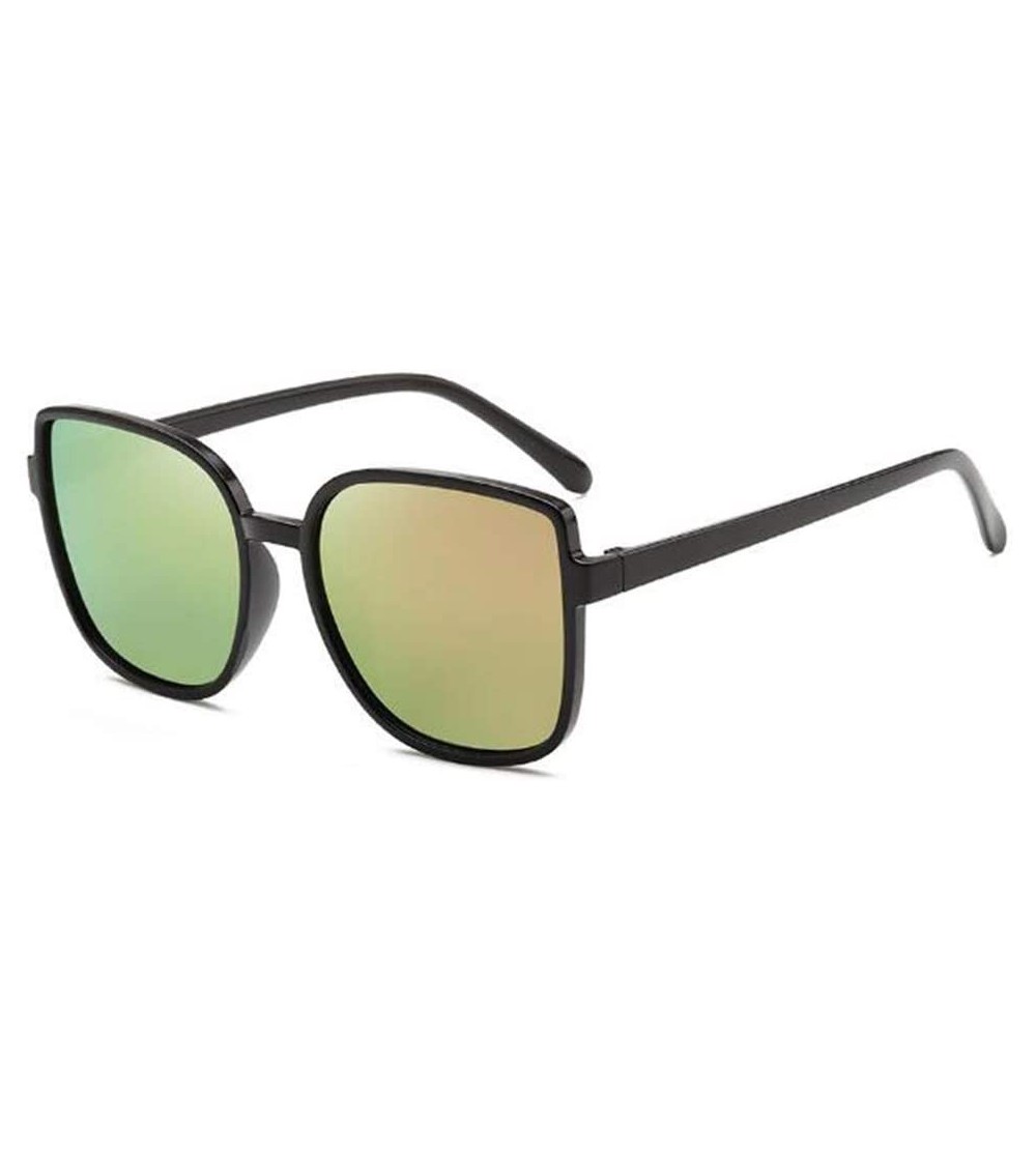 Square Square Sunglasses Female UV Protection Sunglasses Men Dazzling Color Film Toad Glasses (Pink Mercury) - C3190OEEI0S $1...