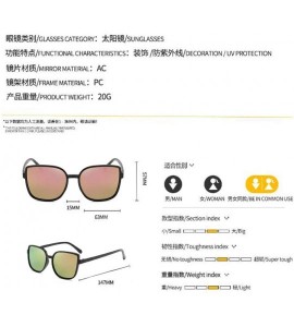 Square Square Sunglasses Female UV Protection Sunglasses Men Dazzling Color Film Toad Glasses (Pink Mercury) - C3190OEEI0S $1...