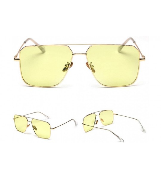 Oversized Female Polarized Glasses Women Shades 2019 New Designer Square Frame Sunglasses Oversized Mirror Eyewear - CC18Z3OA...