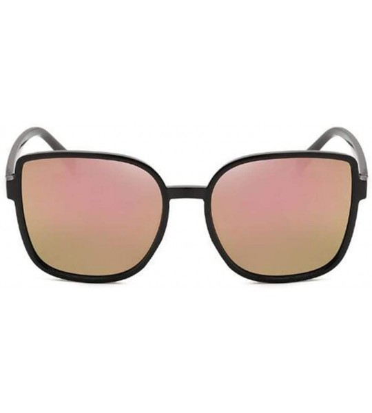 Square Square Sunglasses Female UV Protection Sunglasses Men Dazzling Color Film Toad Glasses (Pink Mercury) - C3190OEEI0S $1...