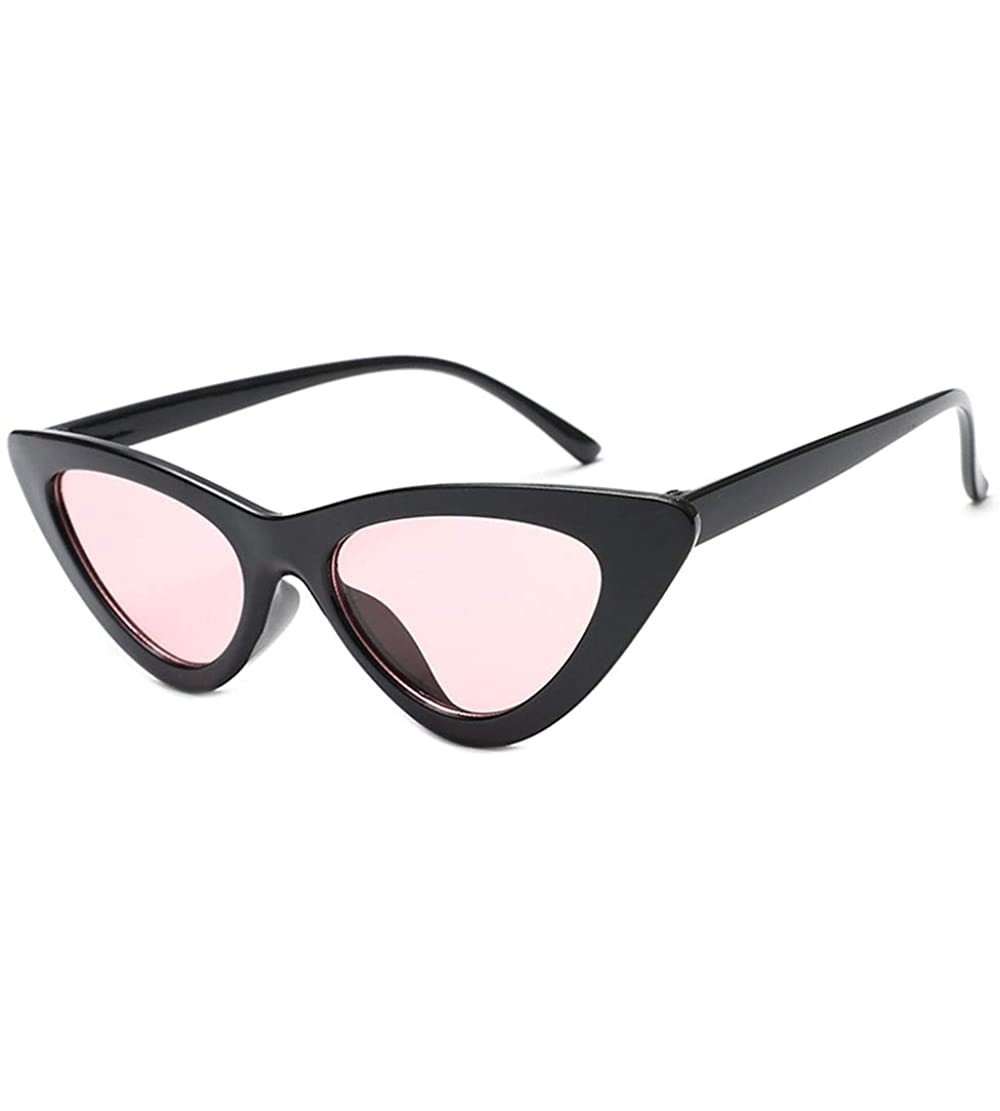 Oval Retro Vintage Narrow Cat Eye Sunglasses for Women Clout Goggles - Light Red Len - C81922CKEQ4 $17.79