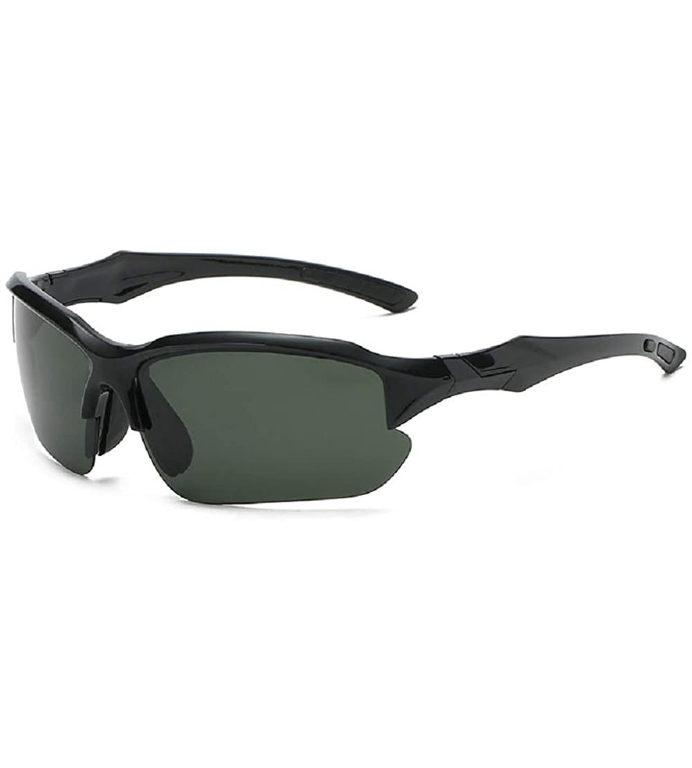 Sport Polarized Sports Sunglasses for Men Women Cycling Driving Fishing Running Golf Outdoor UV 400 Protection - Grey - CJ18Q...