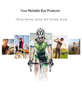 Sport Polarized Sports Sunglasses for Men Women Cycling Driving Fishing Running Golf Outdoor UV 400 Protection - Grey - CJ18Q...