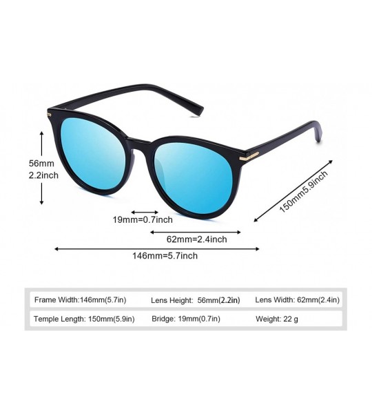 Sport Round Retro Polarized Sunglasses for Men and Women- Vintage Classic Eyewear Style Frame for Driving/Travel/Sport - C618...