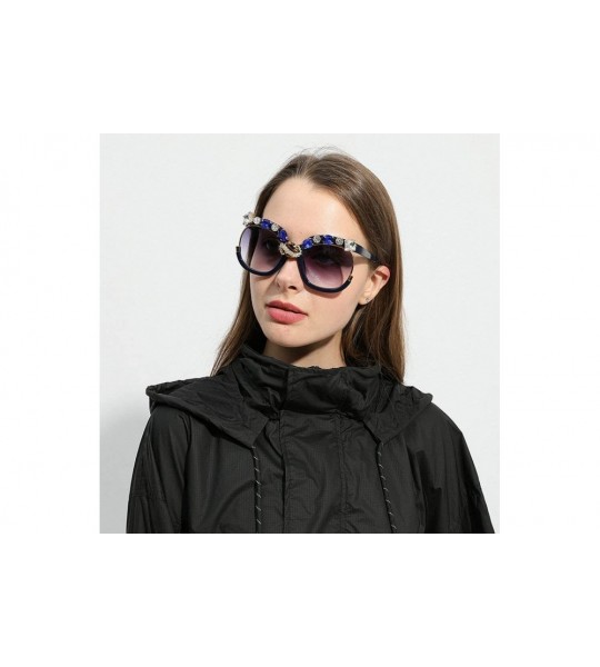 Oversized Luxury Diamond Oversized Sunglasses Women Vintage Brand Half Frame Cat Sun Glasses Men Female Lady Shades Glasses -...