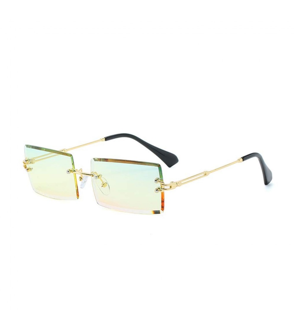 Square New Frameless Sunglasses Fashion Glasses - CM18YEWLNY5 $19.30