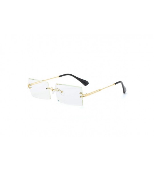 Square New Frameless Sunglasses Fashion Glasses - CM18YEWLNY5 $19.30