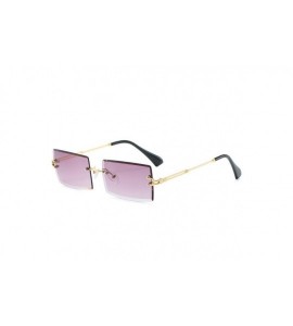 Square New Frameless Sunglasses Fashion Glasses - CM18YEWLNY5 $19.30