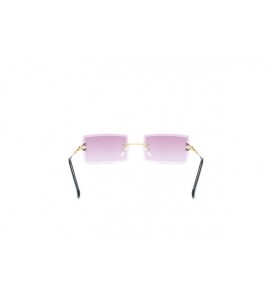 Square New Frameless Sunglasses Fashion Glasses - CM18YEWLNY5 $19.30