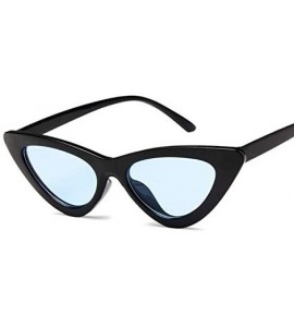 Cat Eye Vintage Sunglasses Glasses Colorful - Black Blue - CN199Y5CH6O $22.29