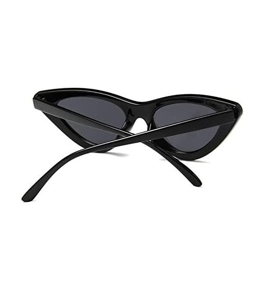 Cat Eye Vintage Sunglasses Glasses Colorful - Black Blue - CN199Y5CH6O $22.29