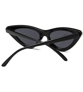 Cat Eye Vintage Sunglasses Glasses Colorful - Black Blue - CN199Y5CH6O $22.29