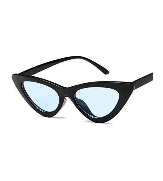 Cat Eye Vintage Sunglasses Glasses Colorful - Black Blue - CN199Y5CH6O $22.29