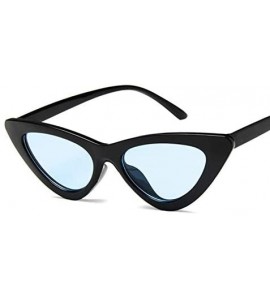 Cat Eye Vintage Sunglasses Glasses Colorful - Black Blue - CN199Y5CH6O $22.29