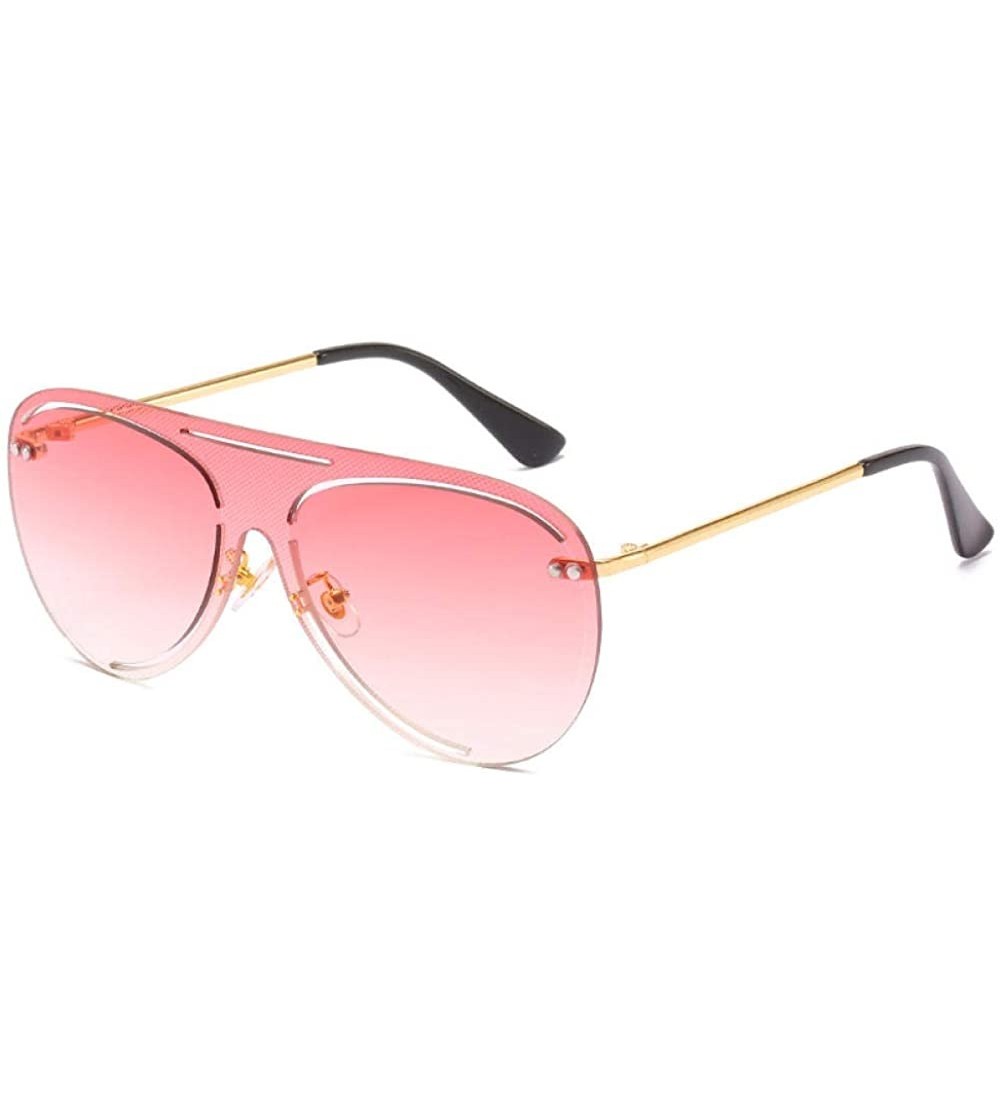 Rimless Sunglasses Fashion Piece Piece Sunglasses Personality Men And Women Frameless Sunglasses - CO18X5ZL7MZ $80.22