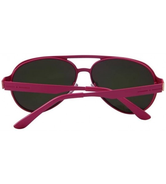 Semi-rimless Men UV400 Oval Mirror Lens Sunglasses Women Sport Driving Sun glasses - Rose - C117Z30ZEEC $24.02